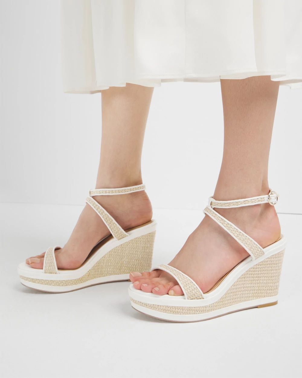 Leather wedge heels best sale